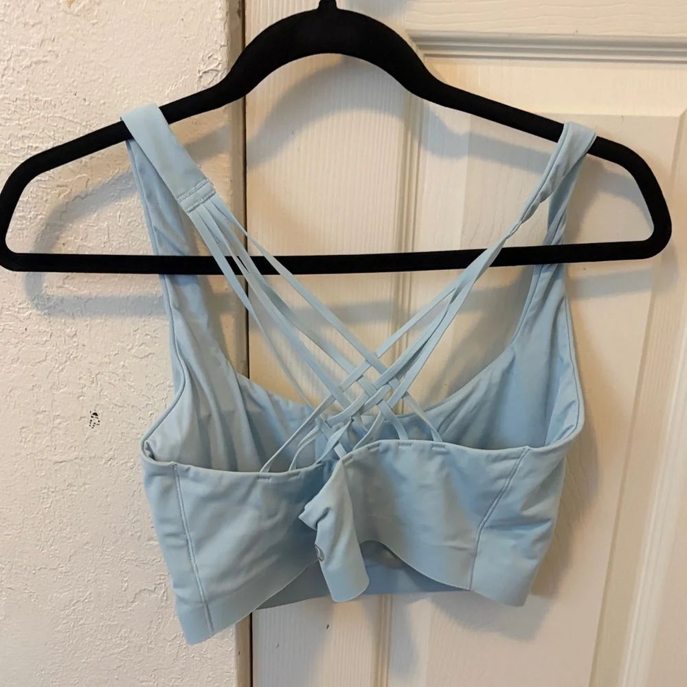 lululemon athletica Light Blue Scoop Neck Sports Bra